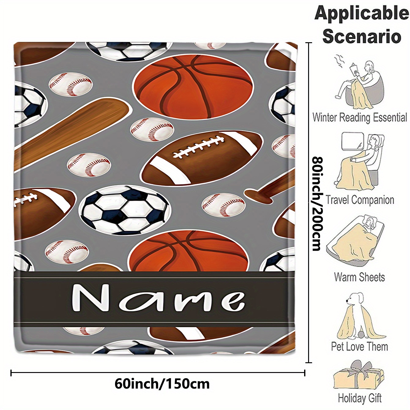 1 Custom name blanket sports e - Name Sports Equipment recension och pris