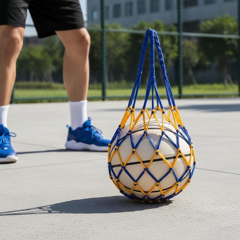 [F] Football Net Bag Nylon Bol - Sports Equipment Outdoor Storage recension och pris
