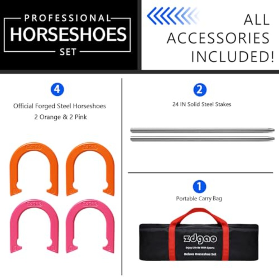 Backyard and beach outdoor gam - Horseshoe Game Set recension och pris